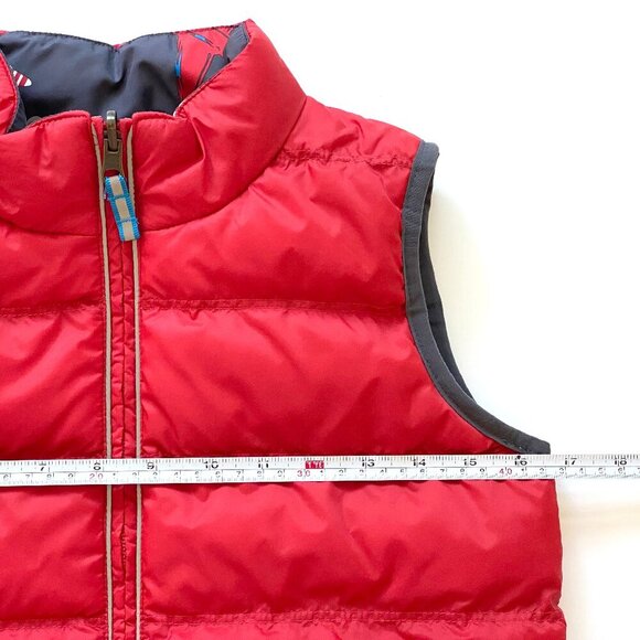 Mini Boden Boys Reversible Insulated Puffer Vest Size 9-10 140cm Red Navy Planes - Picture 12 of 12